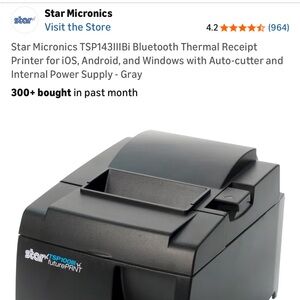Gray Bluetooth Thermal Receipt Printer